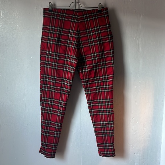 Zara red plaid leggings size large - Picture 5 of 5